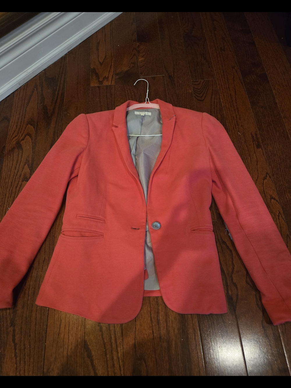 RW&CO. Pink Single-Button Tailored Blazer